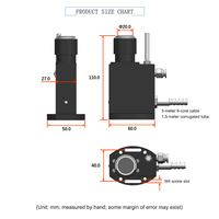 Pré-ajusteur optique DTS-200, diamètre 20 mm, répétabilité 0,001 mm, sortie NO/NC, étanche IP68, résistant à l'huile, pour machines CNC