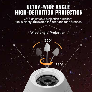 Lámpara de Proyección de Cielo Estrellado al por Mayor de Fábrica, Películas Intercambiables con Patrones (Galaxia/Cielo Estrellado/Saturno), Luz Nocturna USB - Product Image 4