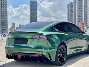 Kit de Carrocería de Fibra de Carbono Estilo ACP ZNDR para Tesla Model 3, Parachoques Delantero y Trasero Mejorados, Alerón Autoadhesivo, Nuevo Estado, Otros - Product Image 4