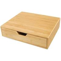 Support moderne et écologique pour dosettes de café en bambou avec boîte de rangement latérale pour dosettes K-Cup et bijoux