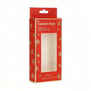 Custom White Cardboard <b>Gift</b> <b>Box</b> with Hot Stamping and Clear Film Window for Cosmetics Jewelry and Holiday Packaging - Product Image 2