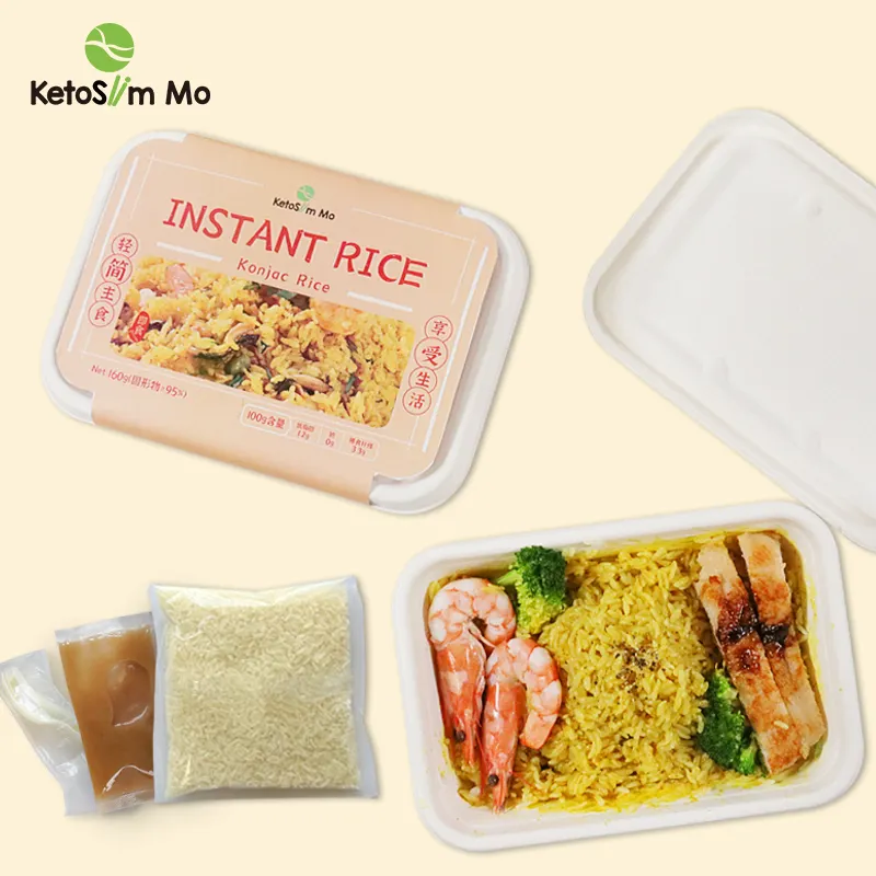 Zhong kaixin Food Company Orginal Ready Konjac Reis Einfache Dinner-Seite mit Sauce und Schüssel Instant Meal