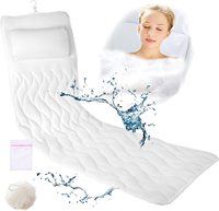 Coussin de bain spa de luxe 3D en maille aérée antidérapant écologique, coussin intégral avec ventouses, en polyester durable, taille personnalisée