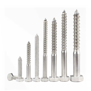 Vis à <span class=keywords><strong>bois</strong></span> à filetage grossier <span class=keywords><strong>en</strong></span> acier au carbone zingué, tailles M6 à M12, pour poteaux <span class=keywords><strong>en</strong></span> <span class=keywords><strong>bois</strong></span>, poutres et travaux <span class=keywords><strong>de</strong></span> charpente - Product Image 3
