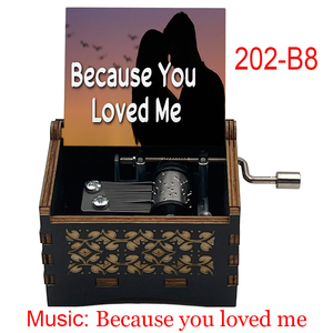 Carillon Vintage '<span class=keywords><strong>Because</strong></span> <span class=keywords><strong>You</strong></span> Loved Me' con Movimento Sankyo, Tema di Film Famosi, Regalo per Fidanzata, Fidanzato, Moglie, San Valentino - Product Image 5
