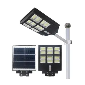 Açık bahçe Yard duvar sensörü güneş enerjili sokak aydınlatması 200w 300w 400w güneş mini sokak lambası