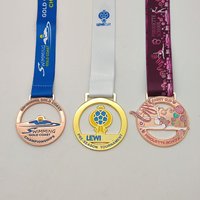 Médaille personnalisée pour la finale de la soirée de combat, trophée en alliage de zinc plaqué or, argent et bronze, avec gravure 3D, médaille de boxe