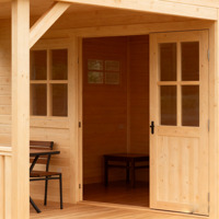 Maison en bois facile à assembler Cabine préfabriquée Petite maison Chalet préfabriqué pour vivre