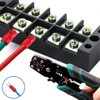 245 connecteurs de fils de type fourche en U SV1.25-5.5, bornes à sertir isolées pour la réparation de câblages automobiles, marins et industriels