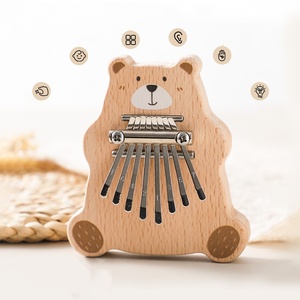 Xylophone en bois en gros pour enfants, instrument de musique éducatif avec 7 touches en acier inoxydable, piano à pouce - Product Image 4
