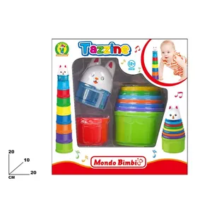Mondo Bimbi Tazzine Vasos Apilables 12+ Meses Juguete Musical Encajable - Product Image 1