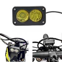 Projecteur LED super lumineux 20W, carré, étanche, avec interrupteur, universel pour moto/vélo/VTT