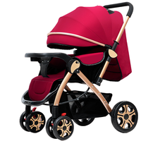 ZX110 nouveau-né multifonction poussette en alliage léger landau avec amortisseur de voiture Portable pliable bébé poussette pour 3 ans