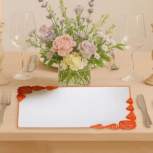 Mantel Individual de Lino Rojo - Mantel Individual de Lino 100% Natural, Ecológico y Reutilizable para el Hogar, Restaurante, Hotel - Product Image 1