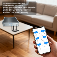 Amplificateur de signal de qualité commerciale 3000m², gain 80dB, puissance 27dBm, tri-bande 700/900/2100MHz, amplificateur pour GSM/3G/4G/5G, voix et données