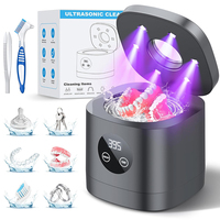 Appareil de nettoyage de prothèses dentaires multifonctionnel professionnel antidérapant à 3 modes, 250 ml, nettoyeur ultrasonique pour appareils dentaires