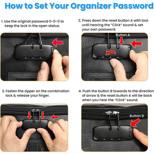 Không thấm nước di động nhà văn phòng thư pháp lý thư mục nộp hồ sơ lưu trữ pin chống trộm khóa tài liệu túi an toàn hộp chống cháy - Product Image 5