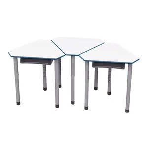 Table de travail hexagonale en métal moderne personnalisée, table d'école, table de laboratoire, table d'étudiant - Product Image 3