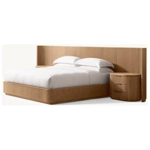 ชุดเตียงไม้โอ๊คไม้จริงแบบคลาสสิกสำหรับห้องนอนโรงแรมหรูหรา - Product Image 2