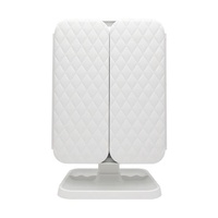 Miroir cosmétique LED pliable à la mode, miroir de maquillage à 3 volets, miroir grossissant 2X3X avec lumières LED, batterie rechargeable
