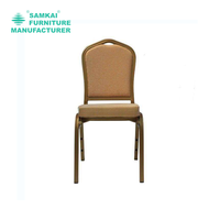 Chaise d'église à cadre métallique bon marché, design populaire, meilleur tissu, vente en gros d'usine SK-YHY-F004
