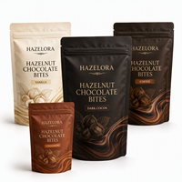Sachet Doypack Personnalisé Imprimé pour Caramel Salé et Noix de Cajou, Haute Barrière, Fermeture Zip, Qualité Alimentaire, Emballage Autoportant pour Noix