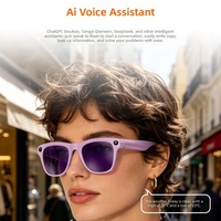 Lunettes intelligentes IA avec assistant vocal, lecteur de musique 8 millions de pixels, traduction en temps réel et caméra intégrée