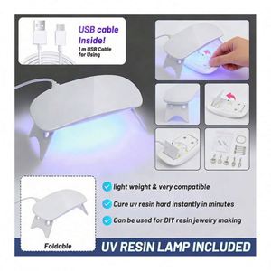 Resin Keychain DIY Kit Fast Curing UV Resin Hard Crystal Clear LED Lamp Silicone <b>Molds</b> Glitter Foil MODEL Custom - Product Image 5