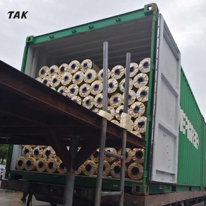 ผ้าใบกันน้ำทนไฟสำหรับงานหนักแบบม้วน ผลิตจากโพลีเอสเตอร์/เมทัลลิกทอ สำหรับคลุมรถบรรทุก ยี่ห้อ TAK Wholesale - Product Image 1