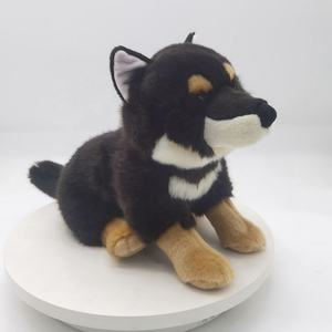Peluche Realista de <span class=keywords><strong>Akita</strong></span> Shiba, Marrón/Negro, Perro de Peluche Conmemorativo, Pelo Sedoso, Relleno de Algodón PP, Regalo de San Valentín para Amantes de los Perros - Product Image 5