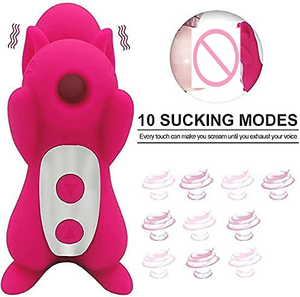 GF Klitoris-Sauger in Eichhörnchenform mit Starker Zunge, Vibrator mit 10 Mustern, Nippel-Sauger, G-Punkt-Stimulator, Lila Eichhörnchen-Vibrator für Frauen - Product Image 5