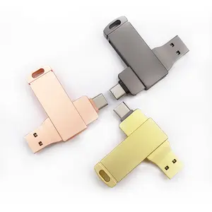 3 en 1 personalizar USB 2,0 128GB Fleshka 256GB USB 3,0 pulsera logotipo personalizado impresión 1TB plástico USB Flash Drive