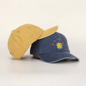 Gorra de béisbol de algodón LAVADO DE 6 paneles personalizada al por mayor, gorras con logotipo bordado Sin estructura, gorra deportiva para hombres y mujeres - Product Image 2