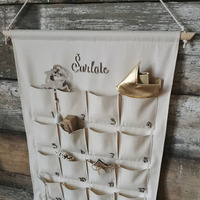 Vente de gros Coffret cadeau de Noël personnalisé Calendrier de l'Avent de Noël en coton réutilisable