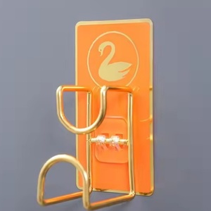 ODM Stainless Steel Washbasin Rack Cartoon Light Luxury Free Punching Creative Seamless Paste Washbasin Bathroom Sticky Hook - Product Image 2