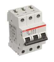 Dispositif de commutation tripolaire ABB S203 C16 16 A courbe C 6 kA 400 V, adapté à la protection résidentielle, commerciale et industrielle