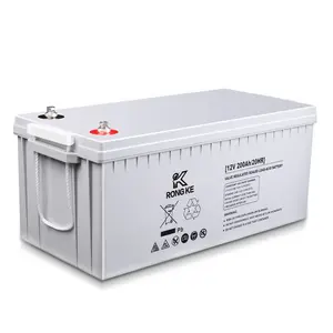 Deep Cycle AGM Battery 12 Volt 200Ah 3% Self-Discharge Rate 2000A Max Discharge Current Safe Charge Most Home Appliances