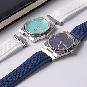 สําหรับ <span class=keywords><strong>Tissot</strong></span> <span class=keywords><strong>Prx</strong></span> นาฬิกา 12 มม.กีฬานุ่มซิลิโคน Watchband อะแดปเตอร์ 22 มม.สายนาฬิกายาง - Product Image 3