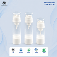 Flacon pompe mousse sans air vide en plastique 50ml 80ml 100ml pour savon liquide, emballage cosmétique et soins personnels