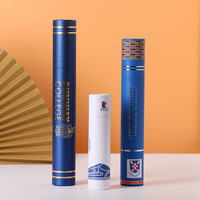 Tube à diplôme de luxe personnalisé avec logo, tube en papier avec estampage à chaud doré, porte-certificat pour la remise des diplômes, souvenir décoratif, cadeau