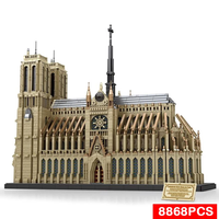 Reobrix 66016 8868 pièces Blocs de construction de haute simulation de la Cathédrale de Notre-Dame de Paris, Architecture Gothique, Jouets