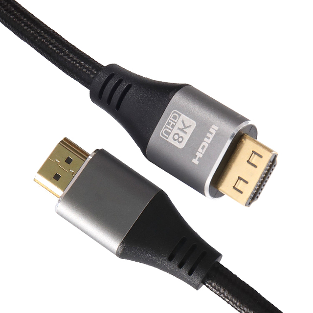 Free Sample Locking 8K HDMI 2.1 Cable with Best Price, Wholesales 6ft ultra HD 2.1 Cord 8k60hz 4k120hz 48Gbps Braided Cable