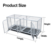 Cage en fil de fer robuste tréfilé à froid, revêtement poudré, pour volailles et animaux, avec cloison, cages d'élevage métalliques, cage pour animaux de compagnie