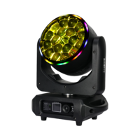 Projecteur LED 19x15W RGBW 4-en-1 à effet Bee Eye Zoom, DMX512, pour scène, faisceau et wash, idéal pour DJ, discothèque, mariage, fête, concert
