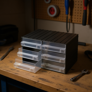 Meubles de rangement Fervi avec tiroirs transparents extractibles, organisateur d'outils à 6 compartiments - Product Image 3