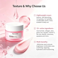 Crème Visage Hydratante et Réparatrice à 10% de Niacinamide, Éclaircissante, Anti-âge, Apaisante, Anti-taches, à l'Alpha Arbutine