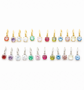 Colgante de Plata de Ley 925 con Baño de Oro de 18K y Circonita, Piedra de Nacimiento, para Mujer, Joyería Diaria Apilable - Product Image 3