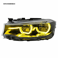 Phares pour BMW Série 3 GT F34 2013-2020, lampes projecteurs LED DRL, yeux d'ange bicolores, feux de croisement/route, conversion retrofit