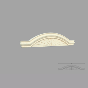 Adorno de ventana barroco, espuma EPS de alta densidad, tallados ornamentales de volutas y conchas, pieza decorativa exterior duradera para villas - Product Image 1