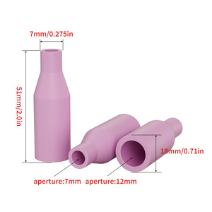 Boquilla Protectora de Cerámica 15AK, Accesorio para Antorcha de Soldadura con Apertura de 7 mm, Cubierta para Pistola de Soldadura MIG, Diámetro de 18 mm - Product Image 1